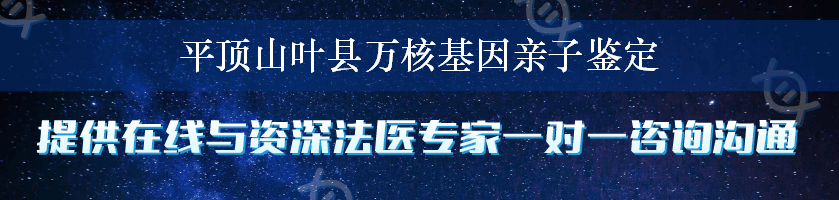 平顶山叶县万核基因亲子鉴定